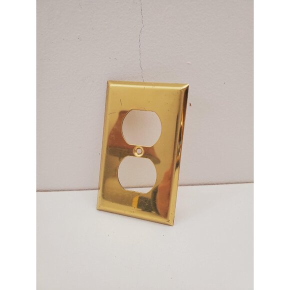 Light Switch Cover , Switch Plate, Outlet Cover, Gold, Antique Brass, Plug, - Picture 6 of 9